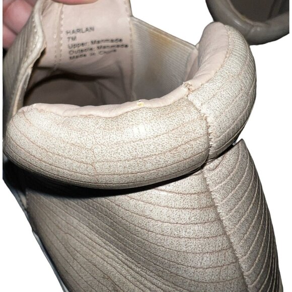 Coconuts Harlan Beige Snake Skin Ankle Chelsea High Top Sneakers Sz 7 Womens Fla - Picture 7 of 10